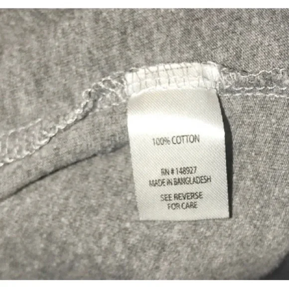 Glitz Top Cotton T Shirt Juniors XL Gray Stripes - Picture 4 of 6